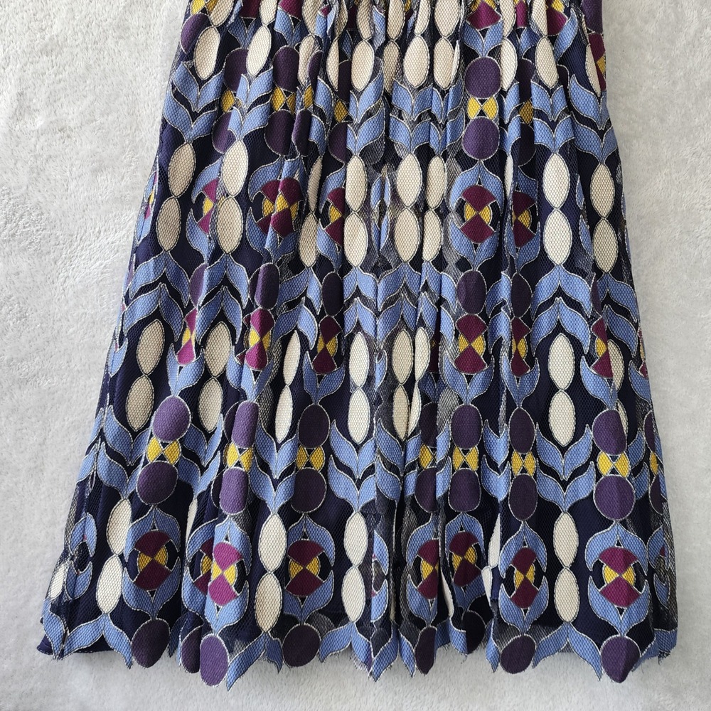 Maeve Dress Womens Size 10 Lace Mermaid Mosaic Purple Blue Scalloped Chelan - Picture 4 of 12